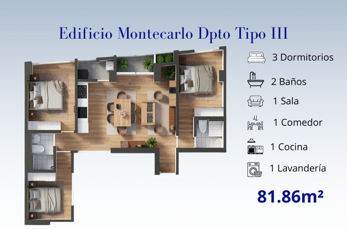 Edificio Montecarlo - Dpto en Venta Tacna