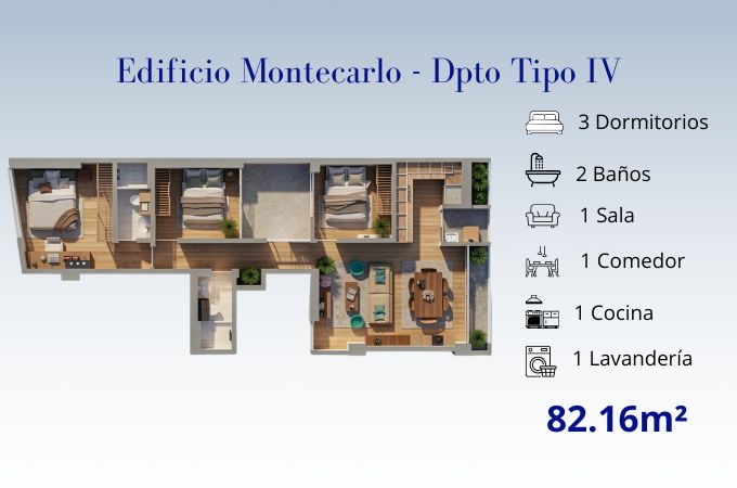 Edificio Montecarlo - Dpto en Venta Tacna